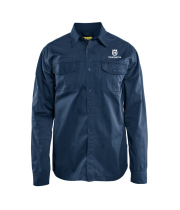 Twill shirt Navy blue - long sleeve