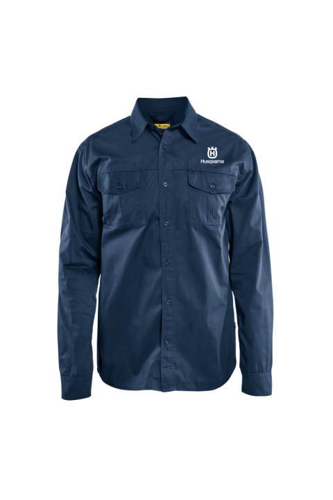 Twill shirt Navy blue - long sleeve