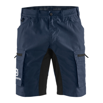 Service shorts with stretch panels dark navy blue