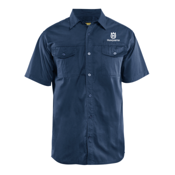 Twill shirt Navy blue - short sleeve