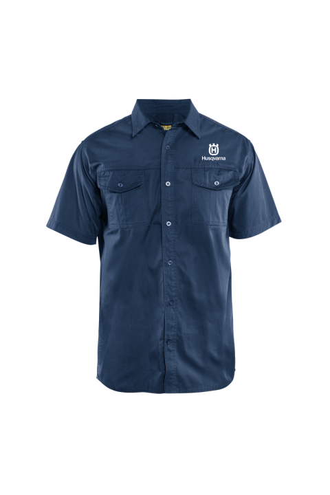 Twill shirt Navy blue - short sleeve