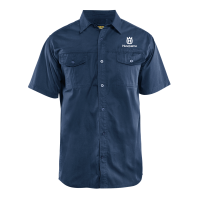 Twill shirt Navy blue - short sleeve