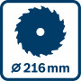 Торцювальна пилка Bosch GCM 216 Bosch (0601B33000)