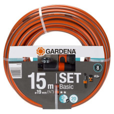 Шланг Gardena Basic 19 мм х 15 м + комплект для подключения