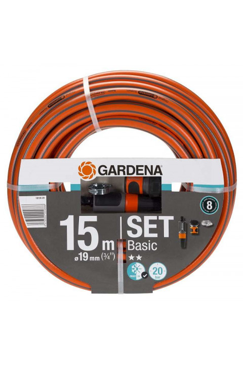 Шланг Gardena Basic 19 мм х 15 м + комплект для подключения