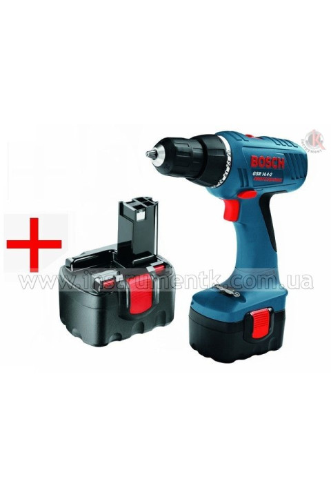 Шуруповерт-дрель аккумуляторный Bosch GSR 14,4-2, Бош (0601918G20) Bosch (0601918G20)