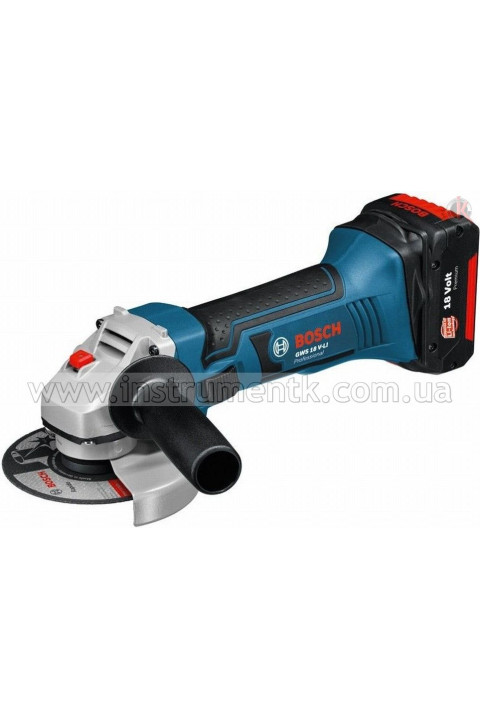 Угловая шлифмашина аккумуляторная Bosch GWS 18 V-Li, Бош (060193A30A) Bosch (060193A30A)