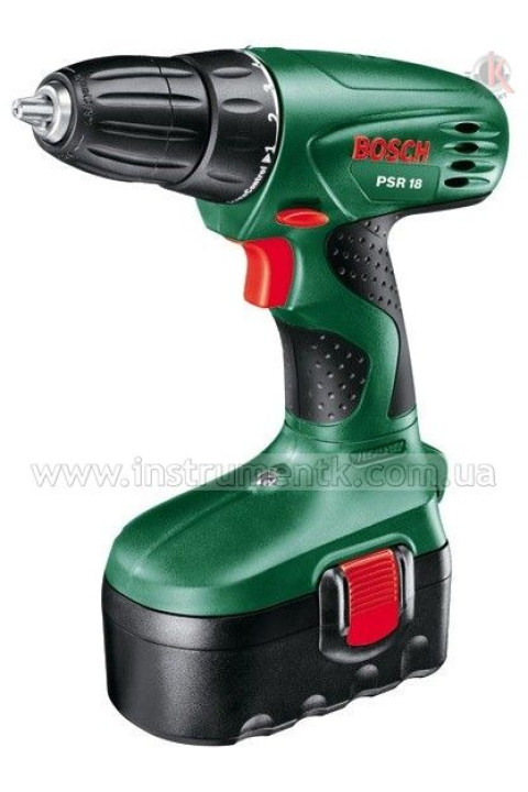 Шуруповерт аккумуляторный Bosch PSR 18 (1 аккумулятор), Бош (603955320) Bosch (603955320)